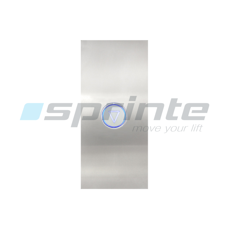 Plate stainless stell 90x200 1 button