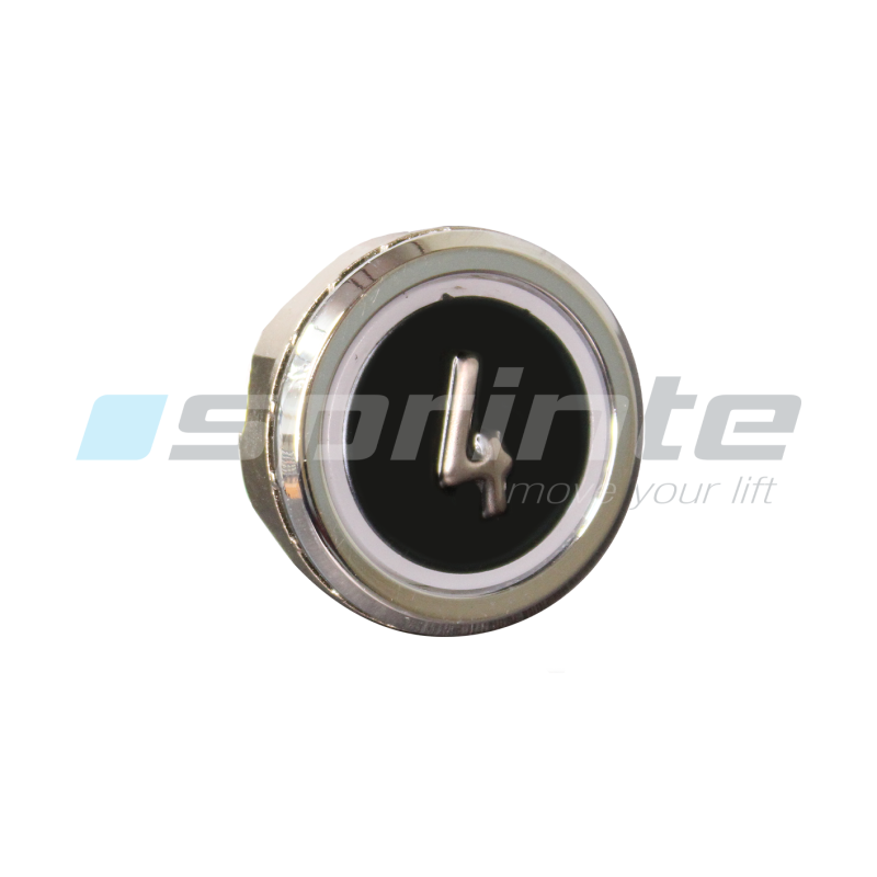 Push button MD8 black led blue 2 contacts «4»