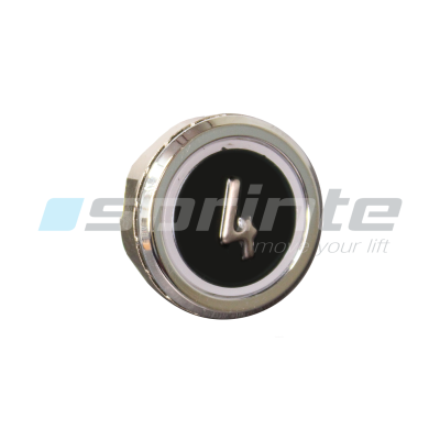 Push button MD8 black led blue 2 contacts «4»