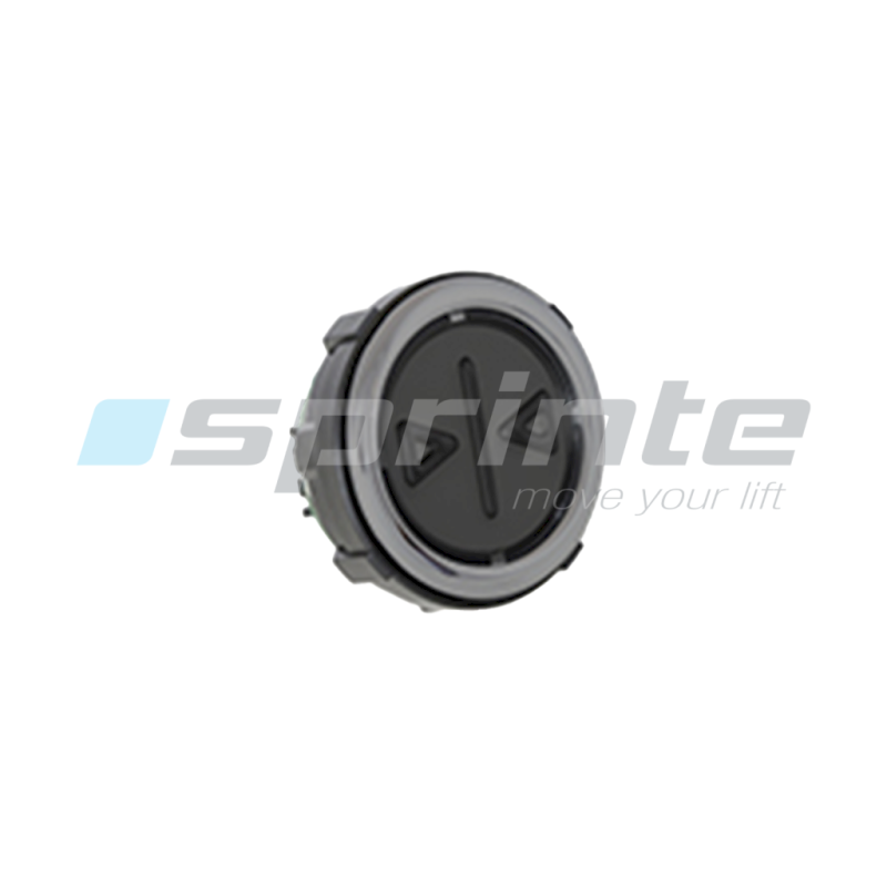 Push button VB42 XI black anti-vandal Class II led blue 2 contacts «Doors close»