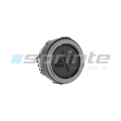 Push button VB42 XI black anti-vandal Class II led blue 2 contacts «Doors open»