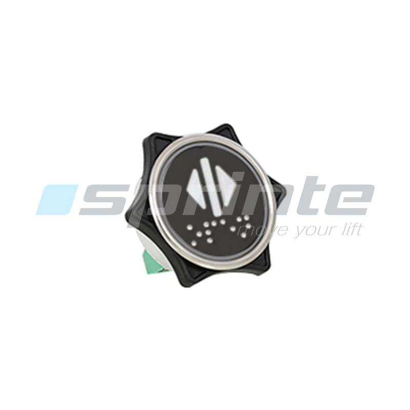 Bouton MD7 noir led bleue 1 contact «Ouverture des portes»