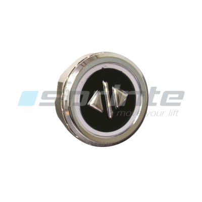 Push button MD8 black led blue 2 contacts «Doors open»