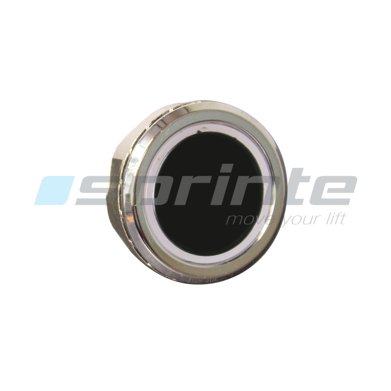 Bouton MD8 noir led bleue 2 contacts «Vierge»